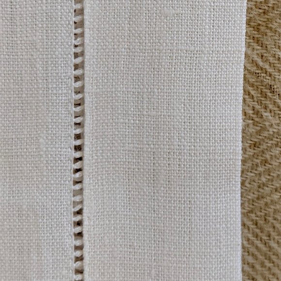 Embroidered NWOT Linen Table Runner (White) - Picture 7 of 8